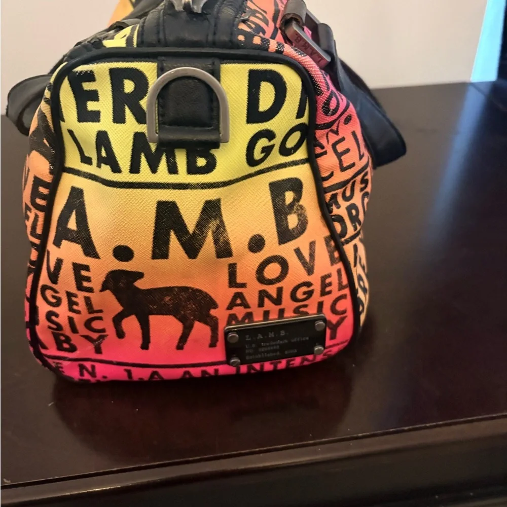 L.A.M.B. by Gwen Stefani neon satchel - Picture 4 of 5